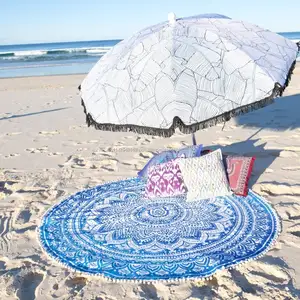 Mandala Strandlaken, Ronde Handdoek Kwastje Strandlaken Ronde 72''