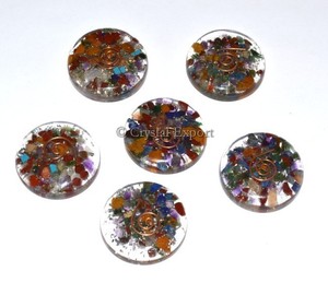 Disco de Piedra de Chakra con Energía Orgónica - Venta al por Mayor de Cabochones de Piedras Preciosas - Product Image 1