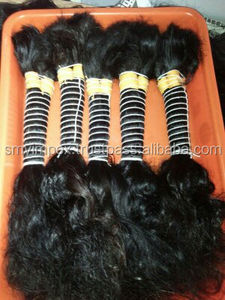 100% Pure Virgin Indian Bulk Hair.10" up 40" Best Quality No Short Hair.natural Brown and Block Color Only - Product Image 2