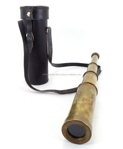 Hermoso telescopio de latón con telescopio de seguridad de cuero negro - Product Image 4