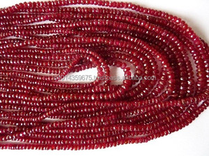 Natural Faceted Briolette <b>Bead</b> <b>Red</b> Ruby Stone <b>Beads</b> - Product Image 6