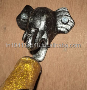 Destapadores de Botellas de Aluminio Ecológicos de Pared con Diseños de Cabeza de Animal en Bronce para Amantes del Vino, Gran Venta - Product Image 3