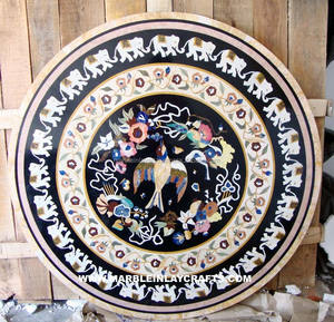 หินอ่อนฝังรอบโต๊ะกาแฟ - Product Image 1