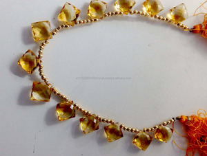 Piedras preciosas sueltas de citrino amarillo de 9-13MM de alta calidad, Forma cuadrada Natural, corte facetado, mejor precio, fabricación de joyas, cuentas de piedra - Product Image 2