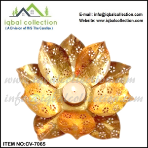 ที่ใส่เทียนเหล็กชุบทอง - Product Image 1