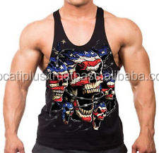 เสื้อกล้ามผู้ชายแบบสวมใส่สบาย ระบายอากาศได้ดี ผลิตตามสั่ง (OEM) ผ้าถักเนื้อดี แห้งเร็ว พิมพ์ลายด้วยเทคนิค Heat-Transfer - Product Image 2