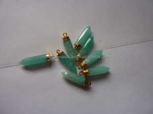 Pendentif en argent sterling 925 avec pierre précieuse Amazonite expédition rapide bijoux de mode plaqués rhodium et or avec expédition rapide - Product Image 2