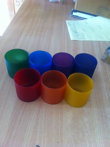 Tarro de vela de cristal de cilindro Rosa decorativo Simple nórdico de lujo, venta al por mayor, velas de decoración navideña de hormigón mate para el hogar - Product Image 2