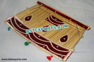 Decoración de Boda India, Bajot, Último Modelo, Mandap de Madera de Teca Meenakari, Chowki para Bodas - Product Image 4