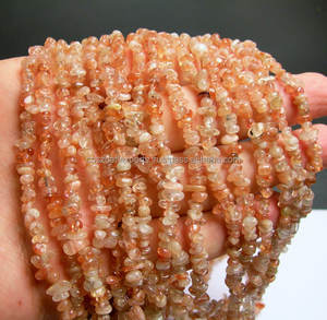 Bobine de perles en pierre précieuse naturelle, 4mm, galets - Product Image 2