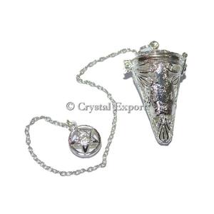 Venta al por mayor de jaula de Buda, péndulos de Metal, Ágata estilo Feng Shui tallada en material de piedras preciosas estilo amor grabado - Product Image 1