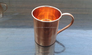 Cylindrical Copper Moscow Mule Mug Custom Embossed Logo Travel Beer Mugs Wholesale Mugs Kitchen Ware Barware - Product Image 3