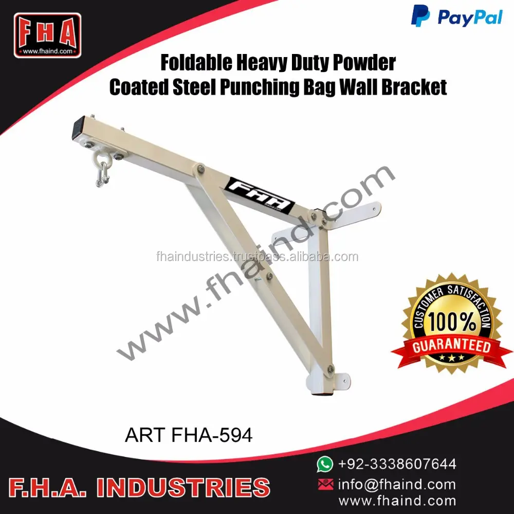 Có Thể Gập Lại Đấm Túi Đứng/Tường Bracket Núi Hanger Sắt Móc/OEM-ODM Nhà Cung Cấp Từ Sialkot FHA INDUSTRIES