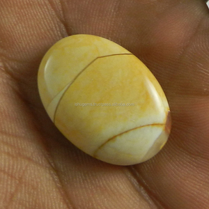 Pierres précieuses ovales de qualité supérieure, 18x25mm, prédécoupées, mokaite naturelle, bijoux IG0665, 3.40 gms - Product Image 3