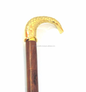 Bastón antiguo náutico latón mango de pez bastones para caminar. - Product Image 1