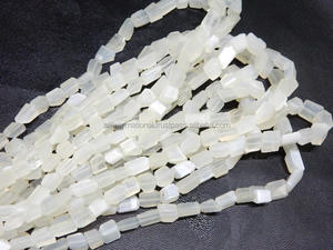 100% piedra preciosa de ojo de tigre Natural facetada pepitas de piedra lunar blanca DIY fabricación de joyas cuentas sueltas 10-17mm Alifinternational - Product Image 3