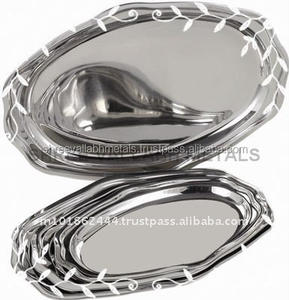 สแตนเลสออกแบบสูง3ช่องถาดรูปไข่ - Product Image 1