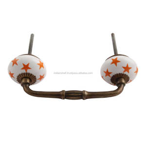 Manijas de puerta de puente de cerámica decorativas hechas a mano, para decoración del hogar, armario, armario, BH-196 de cocina - Product Image 4