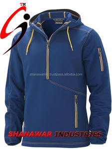 Sudaderas con capucha de lana de algodón con media cremallera de Pakistán Sudadera con capucha de algodón 100% con cremallera de cuarto para patrón estampado de invierno - Product Image 3