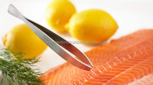 GREEN SWIFT INDUSTRIES Pince à épiler en acier inoxydable Offset Blue Chef Plating Hand Design Ustensiles culinaires pour la cuisine - Product Image 2