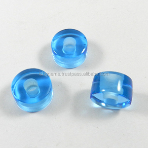 14X8X4.5มม.ยางลูกปัดBlue Topaz HydroอัญมณีBig Holeลูกปัดยุโรปสำหรับสร้อยข้อมือ-IG0099 - Product Image 2