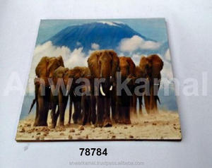 แผ่นรองแก้วไม้คุณภาพสูง หนา 5 มม. เป็นมิตรกับสิ่งแวดล้อม พร้อมลายพิมพ์ธรรมชาติ - Product Image 2