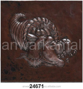 High Quality Latest <b>Metal</b> Designing Manufacturer Copper Leaf Design Wall <b>Tiles</b> - Product Image 2