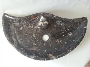 อ่างหินอ่อนรูปทรงแอมโมไนต์ 50x40 ซม. รูปทรงพิเศษสำหรับห้องน้ำ ประหยัดพื้นที่สำหรับสถานีล้างหน้า - Product Image 2