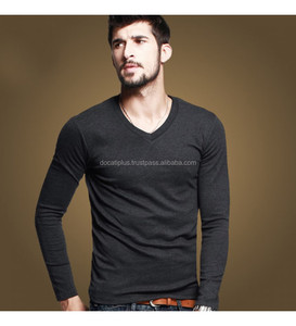 T-shirts à manches longues pour hommes avec col en O Maillot respirant et durable Caractéristiques de compression grande taille Conception solide - Product Image 3