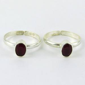 Forme ovale Onyx rouge 925 bagues d'orteil en argent Sterling Offre Spéciale bijoux en argent bijoux en argent Inde - Product Image 2