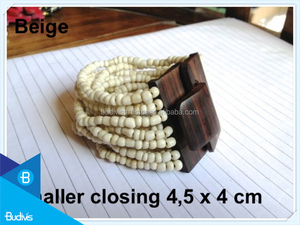Pulsera barata de cuentas con cierre de madera al por mayor de Indonesia - Product Image 4