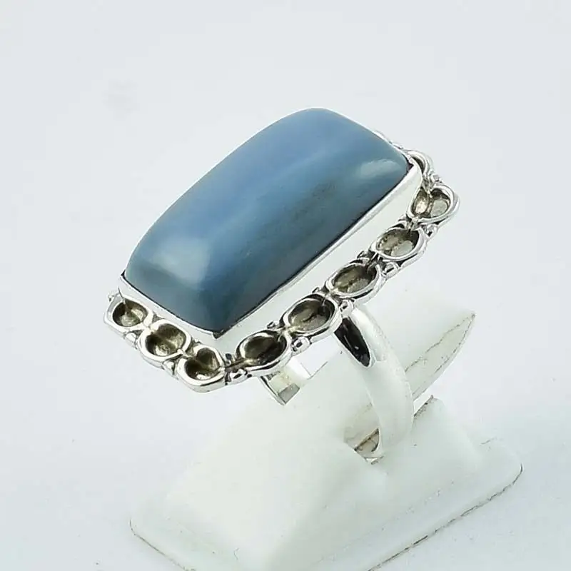 Exklusiver blauer Opal Edelstein Ring hand gefertigten Silbers chmuck Großhändler Exporteur Lieferant mit elegantem Look