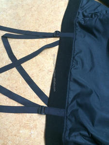 แจ็คเก็ตบอมเบอร์สีดำแบบมีสายรัดสำหรับผู้ชาย ผลิตตามสั่ง (OEM) - Product Image 2