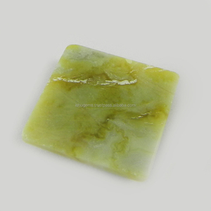 Exclusif! Conteneur Serpentine naturel en pierre précieuse, carré de 17mm, 2.40 gms IG0717 - Product Image 2