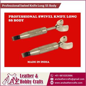 Professional Swivel Knife Long SS Body Leather <b>Craft</b> <b>Tool</b> | Stainless Steel Swivel Carving Knife for Leather Engraving Tooling - Product Image 2