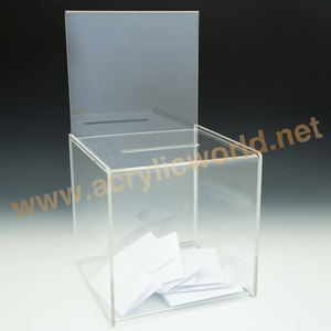 Acrylic <b>Donation</b> <b>Box</b> with Lock/ Acrylic Vote Display <b>Box</b>/ Acrylic <b>Box</b> with Lock - Product Image 6