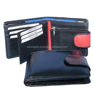 Portefeuille en cuir véritable pour hommes, porte-cartes moderne, noir, vente en gros, collection - Product Image 1