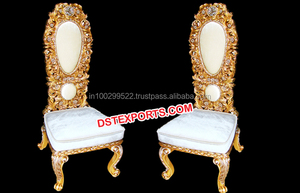 Ultimo <span class=keywords><strong>Disegno</strong></span> Da <span class=keywords><strong>Sposa</strong></span> Sedie Set Placcato In Oro Da <span class=keywords><strong>Sposa</strong></span> Sedie di Design <span class=keywords><strong>Sposa</strong></span> e Lo Sposo Sedia - Product Image 6