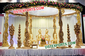 Conjunto de mandril de madera de teca para boda india, conjunto de mandril de madera de teca de último diseño para Vivah - Product Image 4