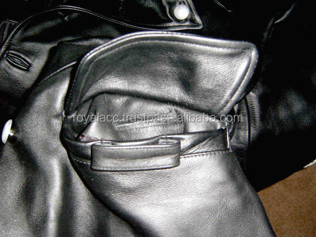High Quality Customized Leather Fur Type Great Coat Field Grey Wool Jacket OEM Long Coat in Black Color Filling Material