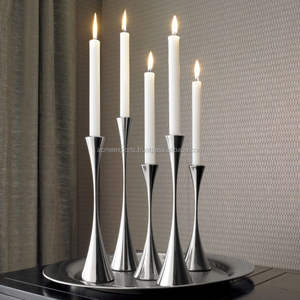 Aluminium <b>Wedding</b> <b>Candle</b> Stand Elegant Metal Home Decoration - Product Image 1