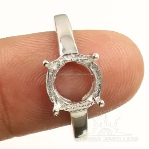 Seni antik Deco 8x10mm bentuk Oval batu 925 perak murni pernikahan pertunangan pengantin padat cincin berlian alami