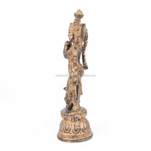 Sculpture de flûte en laiton indien, Bronze Antique, fait à la main, Statue, décoration de la maison, articles cadeaux SBG-277 - Product Image 3