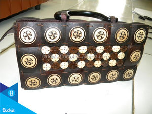 <b>Cheap</b> Ethnic Style <b>Handbag</b> Shoulder Bag Handmade Coconut - Product Image 5