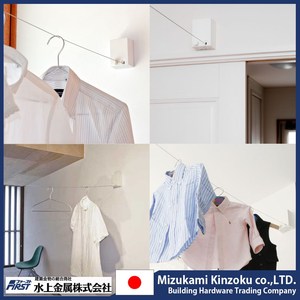 ราวตากผ้าในบ้าน ผลิตในญี่ปุ่น สำหรับตากผ้าในบ้าน พร้อมสายรีดน้ำแบบยืดหดได้ และดีไซน์ที่ทันสมัย - Product Image 6