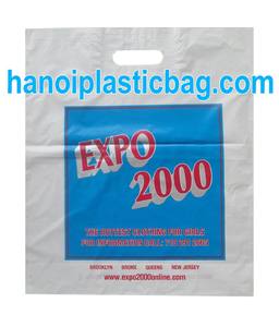 PE die cut handle bags with patch with EPI additive - Product Image 3