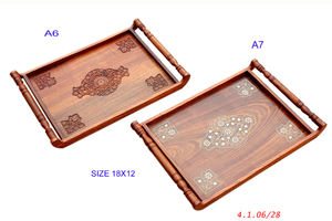 Nouveauté 2026 Plateau de service en bois d'Inde, artisanat en bois, plateaux en vente en gros au prix d'usine - Product Image 3