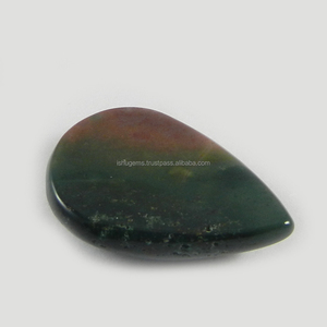 อัญมณีลูกแพร์ Cabochon 19X28มม. สำหรับเครื่องประดับ6.35คุณภาพที่ดีที่สุด IG0768 Gms เลือดธรรมชาติอาเกต - Product Image 2