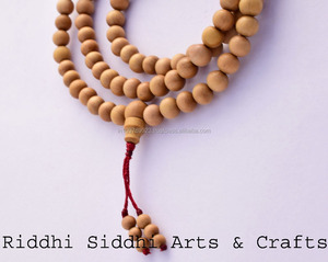 Genuine Riddhi Siddhi Meditation Beads-Sandalwood Round Natural Dark Golden Brown Bulk Pack From Rajasthan - Product Image 4