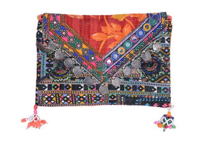 Hecho a mano Vintage Tribal Banjara embrague viejo Indio Gitano Kutch verano surtido bolsas de mensajero y monedero al por mayor - Product Image 6